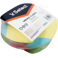 Бумага для заметок 7,6х7,6х4,5см 500л пастель 4х-цветная проклееная, спираль VS195387