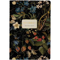 Тетрадь А5 40л клетка "Flora. Лесный ягоды" прошитый блок матовая ламинация Soft Touch 7-40-001/169