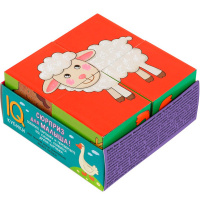 Умные кубики 4шт. "Домашние животные" 2+ 4650388210179