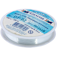 Леска для бисероплетения 0,2ммх100м белая №01 DF-02