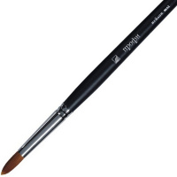 Кисть синтетика овальная №12 длинная ручка "Профи" 4607096501419