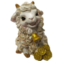 Статуэтка керам. Овечка с деньгами 6,5см 4 вида Y1252-14/8815