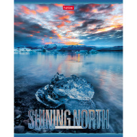 Тетрадь А5 48л клетка "Сияющий север" на скобе, фольгирование, 5 дизайнов 48Т5фВ1/062712