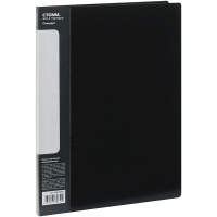 Папка с боковым пружинным скоросшивателем "Стандарт" А4 пластик 0,70мм черная ММ-30651