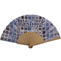 Веер 23см Португалия, ткань/дерево Y10618-24