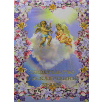 Обложка А4 "Свидетельство о заключении брака. Пара ангелочков" ламинированная СБЛ4-48н