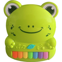 Музыкальная игрушка "Пианино. Лягушка" 13х11см 7 клавиш, пластик, салатовый 11067-24