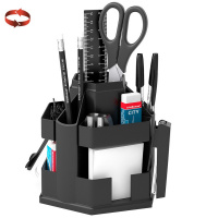 Набор настольный "Office Classic" 15х15,5х15см 12 предметов, вращающийся, пластик, черный 12