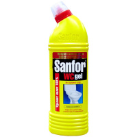 Средство для чистки сантехники "Санфор+" гель зел яблоко/морской бриз/лимон 750 мл Средство для чистки сантехники "Санфор+" гель зел яблоко/морской бриз/лимон 750 мл