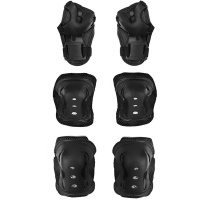 Набор защиты в сетке (нарукавники, наколенники, налокотники) черный Y7896-18