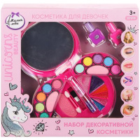 Косметика для девочек (тени для век, румяна, лак для ногтей 2шт, помада 2шт) 77013-UNI-ML