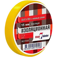 Клейкая лента изоляционная 15мм х 20м желтая пвх 200/5 TIK502T