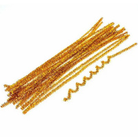 Проволока шенил блестящая 50шт. 30см, золото Y10847-24