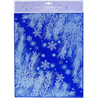 Наклейка "Новый Год" 30х38см белая угловая пвх 4 вида Y3741-16