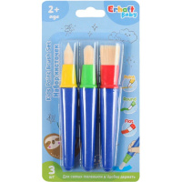 Набор кистей синтетика 3шт. (круглая, плоская, контурная) "Keyroad" KR972329