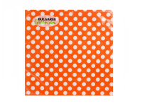 Салфетка 33х33мм 1шт Горох на оранжевом трехслойная 1005109