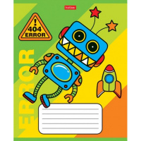 Тетрадь А5 12л линия "Я-робот" на скобе 5 дизайнов 12Т5В2/067657