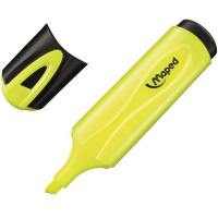 Маркер текстовыделитель "Fluo Pep's" желтый, клиновидный наконечник, толщина линии 1-5мм 742534