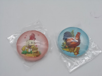 Магнит Петух 4см акрил ассорти Y3671-16