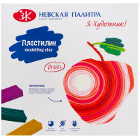 Пластилин 24 цвета 480гр. "Я - Художник" со стеком, картон 221411566