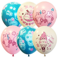 Шар воздушный 30см(12") Каваи ассорти 2ст. 6077549