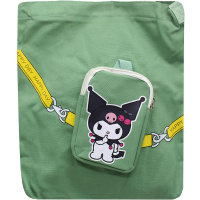 Сумка "Happy day" 37х32см 1 отделение, 1 карман, текстиль, зеленая BX23176