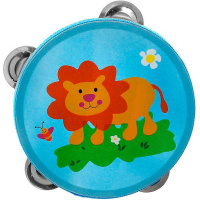 Бубен 15х5см 10 цветов дерево/металл Y6175-17