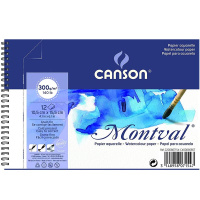 Альбом д/акварели 10,5х15,5см 12л 300г/м2 100% целлюлоза "Монтваль" спираль по короткой стороне