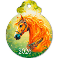 Магнит Лошадь в украшениях 6,5х6,8см магнитный винил 9728