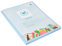 Папка-портфолио универсальное А4 "Gems" 40 файлов пластик 0,7мм с карманом, голубой GEMPP40AZURE
