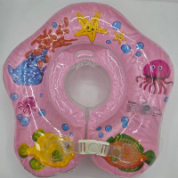 Надувной круг "Морские жители" 39х39х15см розовый светлый 1814