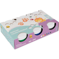 Гуашь пальчиковая 6 цветов 60мл "Расти" LFINP-006WB