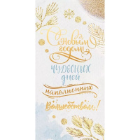 Конверт для денег "Счастья в Новом году!" 168х84мм 70.306