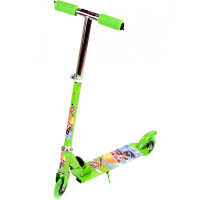 Самокат 2-х колесный L=56см зеленый, пластик/металл, колесо PVC d=9см HB2226