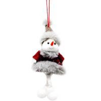 Сувенир "Снеговик" 18см текстиль, 4 вида 191-0464