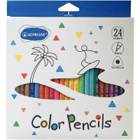 Карандаши 24 цвета "Color Pencils" трехгранные дерево, картон 9402-24