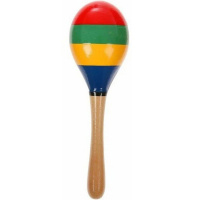 Маракас 19см дерево, цвет ассорти Y10321-24