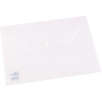 Папка-конверт на кнопке А4 полипропилен 0,18мм прозрачная E5501