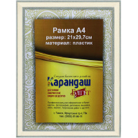 Рамка для фото 21х29,7см пластик, серая 31мм