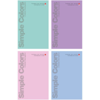 Тетрадь д/записи словарных слов А6 48л "Zefir colors" на скобе 4 цвета 7-48-414