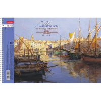 Альбом для рисования А4 48л "Морская регата" на спирали, перфорация на отрыв, 4 дизайна