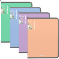 Папка на молнии А4 "Matt Pastel Bloom" пластик, 4 цвета 61188