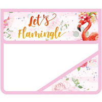 Папка на липучке А5 230х190х50мм "Фламинго в цветах" 2 отделения, с клапаном, пластик ПМ-А5-36