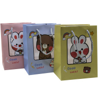 Пакет подарочный "Good luck" 14,5х19,5х6см с прозрачным окном 3 цвета 11448-24