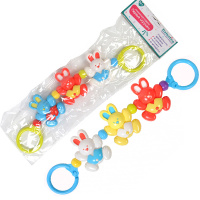 Подвеска на кроватку "Зайчики, Клоуны" 37 х 7см, пластик Y7509-18