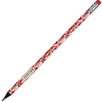 Карандаш чернографитный "Россия" HВ, с ластиком, круглый BL_088408