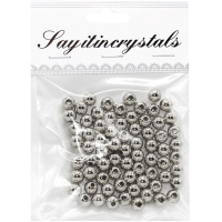 Набор бусин 8мм серебро, 13х10см Y9017-19