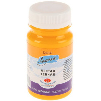 Краска акриловая 100мл желтая темная Ладога 2227221