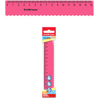 Линейка 15см "Bubble Gum" розовая с волнистым краем, пластик 57810