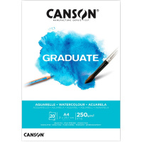 Альбом д/акварели А4 20л 250г/м2 100% целлюлоза "Graduate" склейка, мелкое зерно C400110374